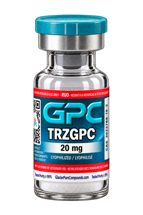 A sealed glass vial labelled TRZGPC